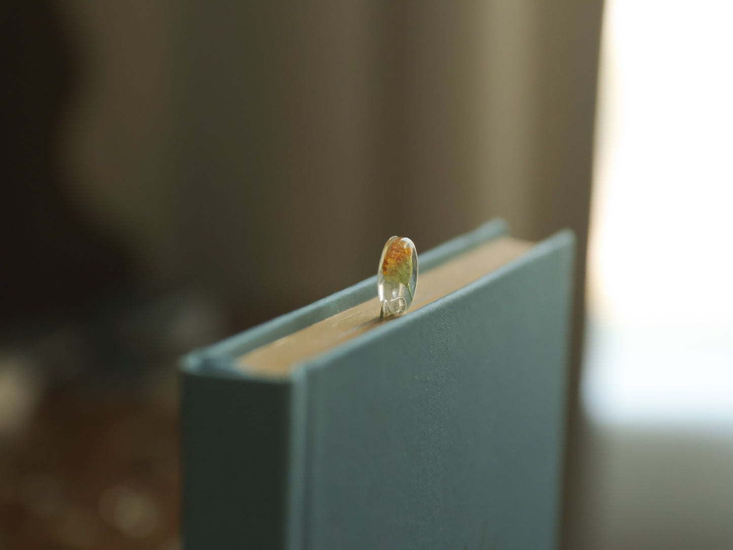 Pressed Tiny Sunflower Bookmark