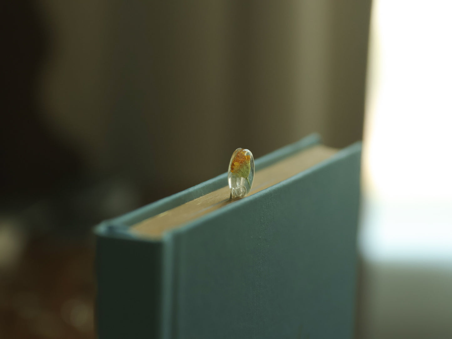 Pressed Tiny Sunflower Bookmark