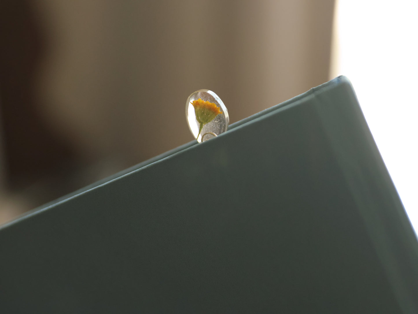 Pressed Tiny Sunflower Bookmark