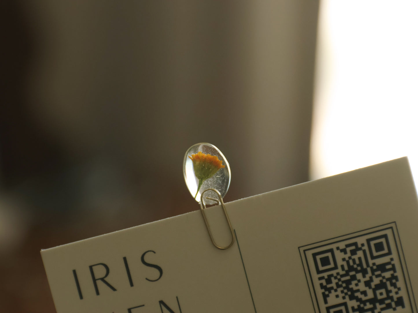 Pressed Tiny Sunflower Bookmark