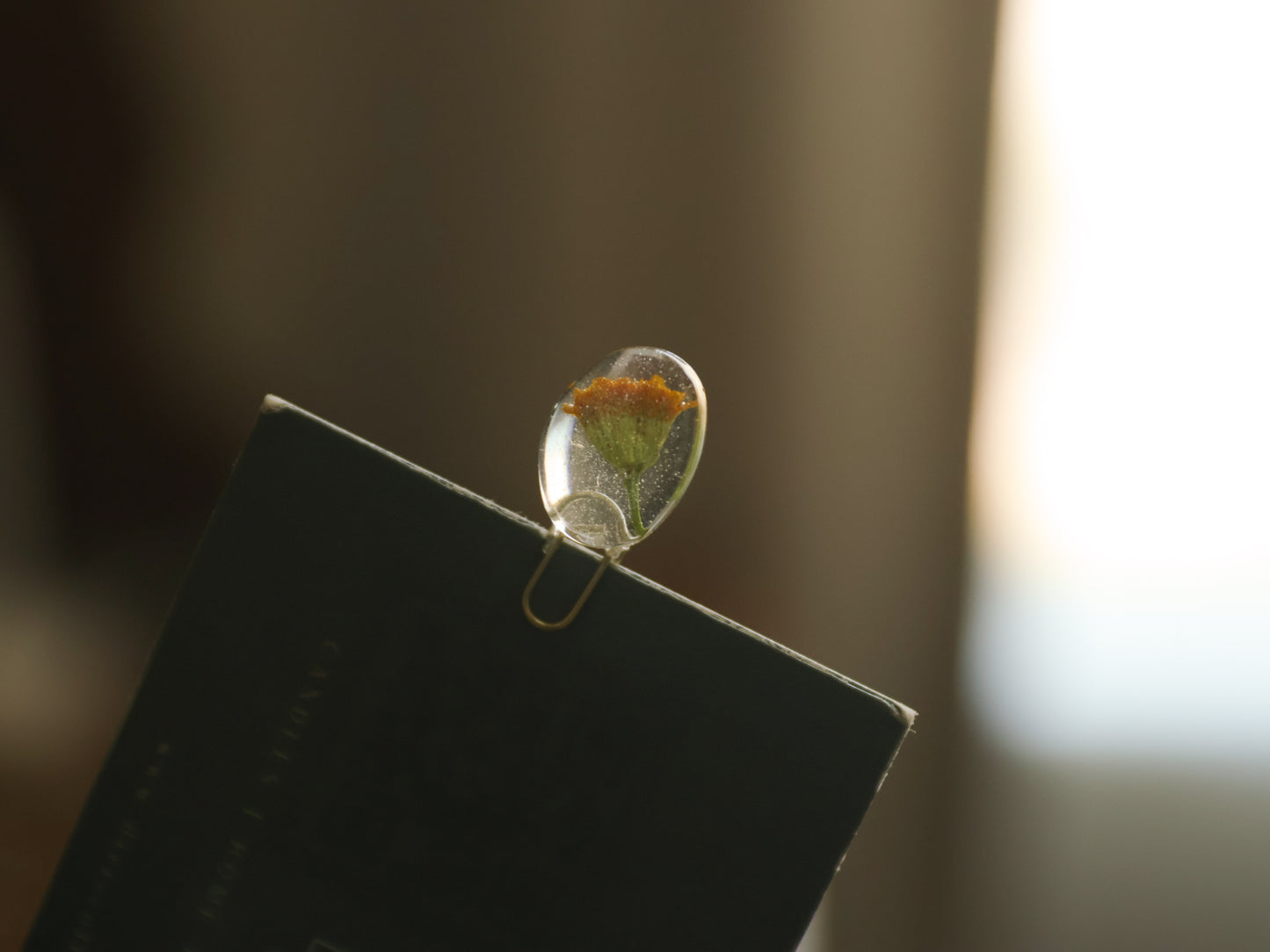 Pressed Tiny Sunflower Bookmark