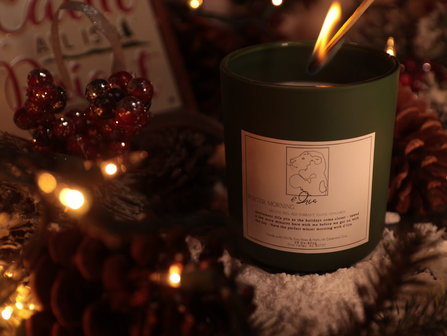 Winter Morning Candle